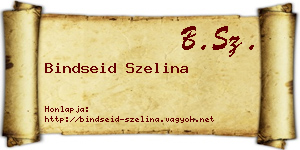 Bindseid Szelina névjegykártya